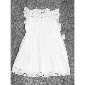 Eyelet babydoll white dress